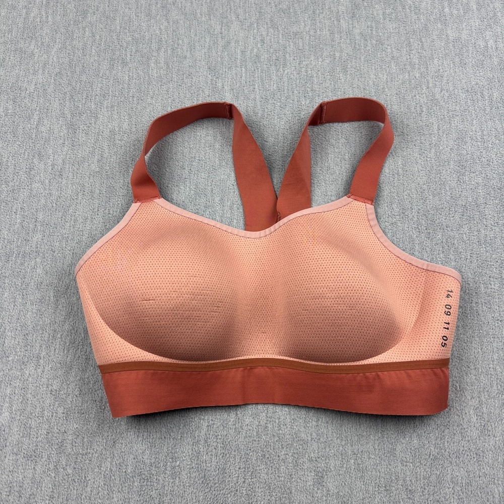 Nike Sports Bra Women Small Orange Breathe Medium-Support Training Sports Active